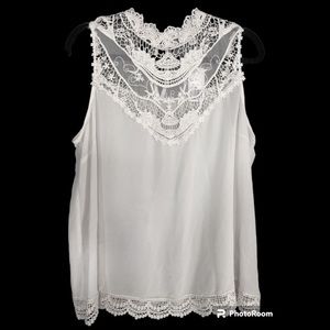NWT lace tank top blouse Cottagecore 2X